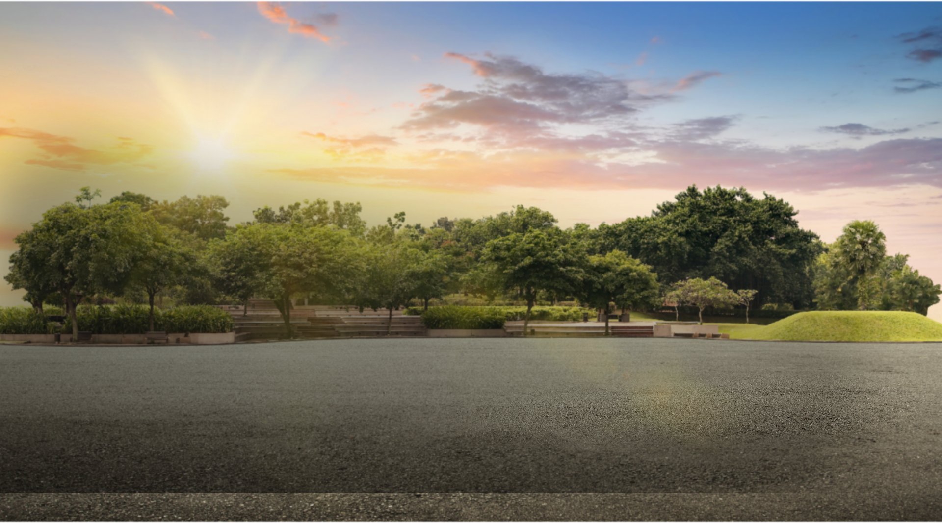 background image of road and trees